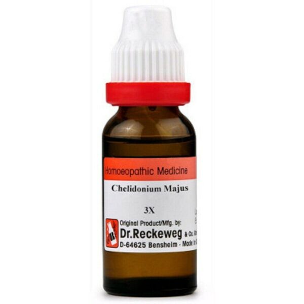Dr  Reckeweg Schwabe Chelidonium Majus Dilution 11ml for Vomiting Jaundice Anxiety