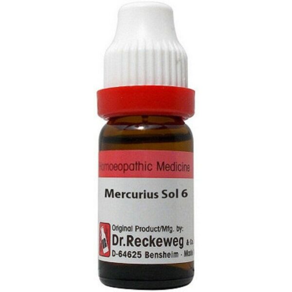 Dr. Reckeweg Mercurius Solubilis Dilution (11ml) for swelling headaches Itching