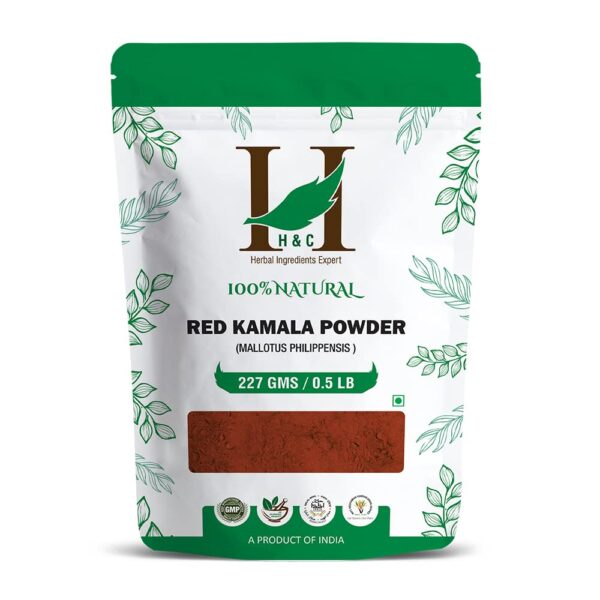 H&C Herbal Ingredients Expert Natural Red Kamala Powder - 227g For Hair , scalp inflammation