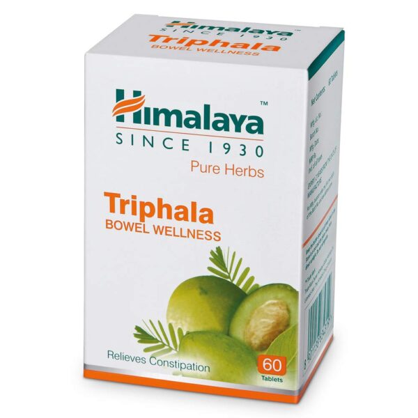 Himalaya Wellness Pure Herbs Triphala (60 Tablets) For Bowel Wellness, detoxification of the bowels, abdominal bloating and belching