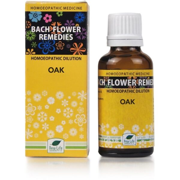 New Life Bach Flower Oak (30ml) For  Workaholic, Mental Fatigue, Competitive, Stubborn