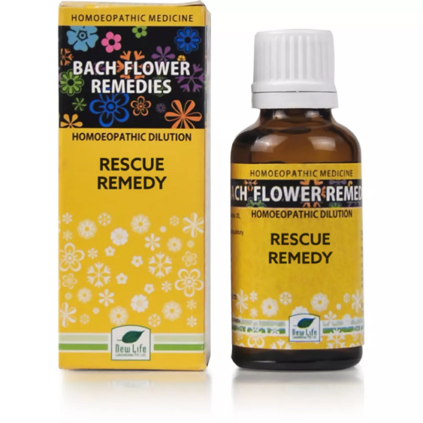 New Life Bach Flower Rescue Remedy 30 For focus, concentration, stress and anxiety