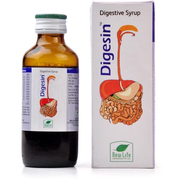New Life Digesin Syrup (100ml) For Gas Formation, Acidity, Heartburn, Indigestion, Constipation