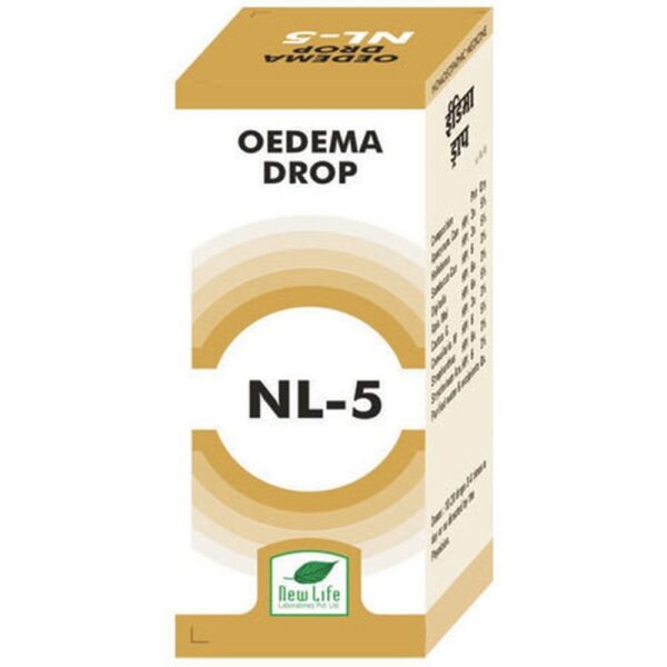 New Life NL-5 (Odema Drops) (30ml) For Swelling in Body due to Weak Kidney, Heart Functions