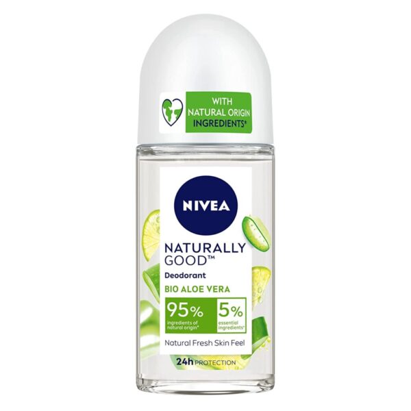Nivea Bio Aloe Vera, Deodorant Roll on 50 ml For Women, Natural Fresh Skin