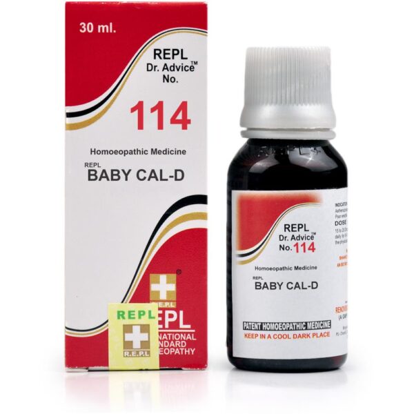 REPL Dr. Advice No 114 (Baby Cal-D) (30ml) For Calcium Supplement for Children, Helps in Healthy Bones and Growth