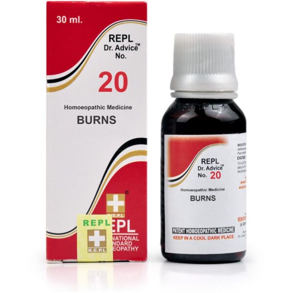 REPL Dr. Advice No 20 (Burns) (30ml) For Burns and Scalds, Pain of Burns, Old Burn Spots