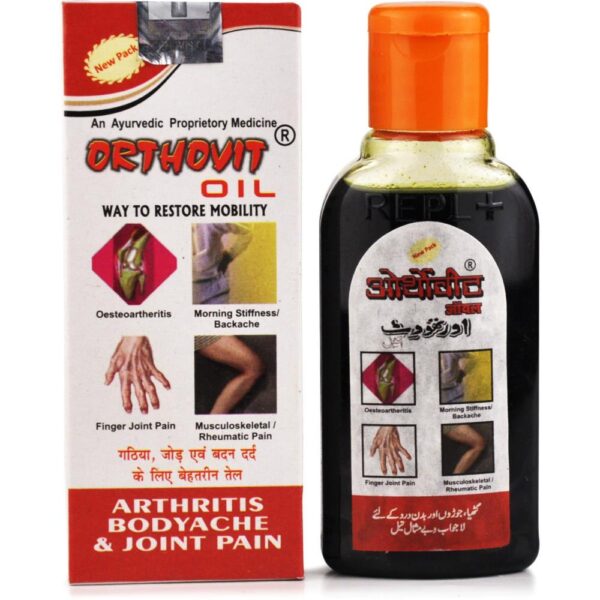REPL Orthovit Oil (60ml) For Back Pain and Stiffness, Joint Pains, Osteoarthritis, sprain and strain