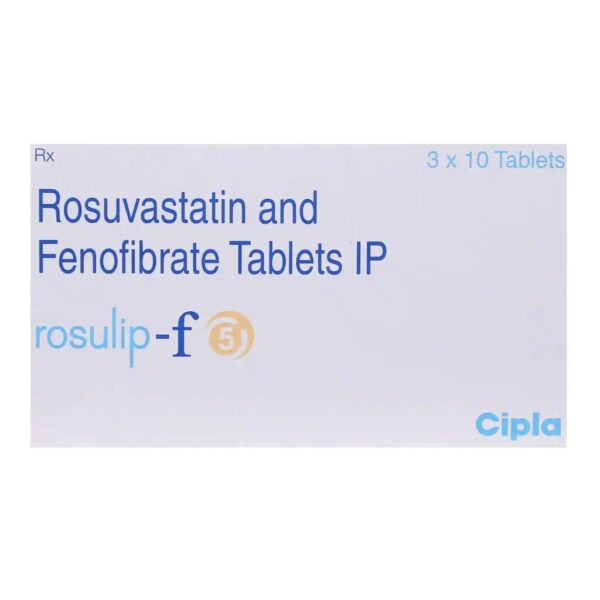 Rosulip-F 5 Tablet - 10 Tablets for High cholesterol Heart attack