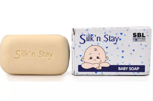 SBL Homeopathic Silk N Stay Baby Soap 75gm for Makes skin soft and smooth