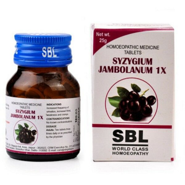 SBL Syzygium Jambolinum  (25gm) Tablets for  high blood sugar levels diarrhoea