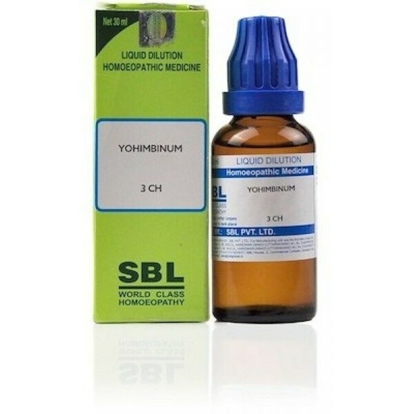 SBL Homeopathic Yohimbinum Dilution 30ml for  blood pressure weight loss appetite loss