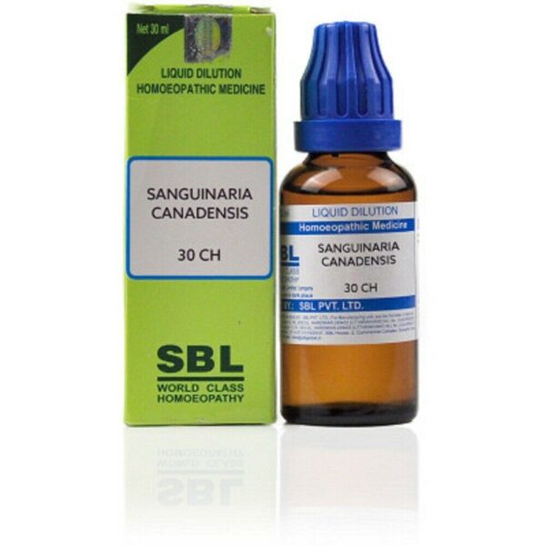 SBL Sanguinaria Canadensis Dilution(30ml) for cough Headache acridity