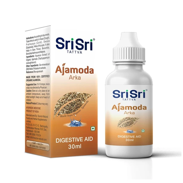 Sri Sri Tattva Ayurvedic Ajamoda Arka - Digestive Aid 30ml for Loss of appetite disorders