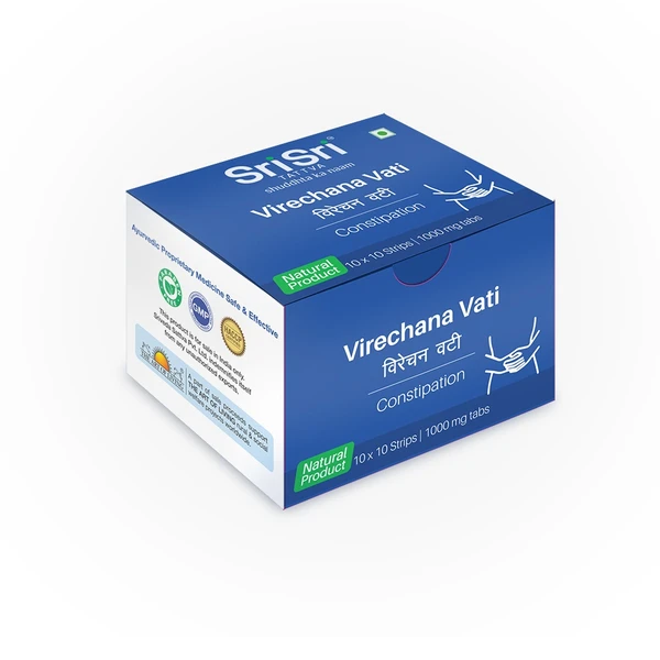 Sri Sri Tattva Ayurvedic Virechana Vati - Constipation 1000mg for neck stiffness and cervical pain
