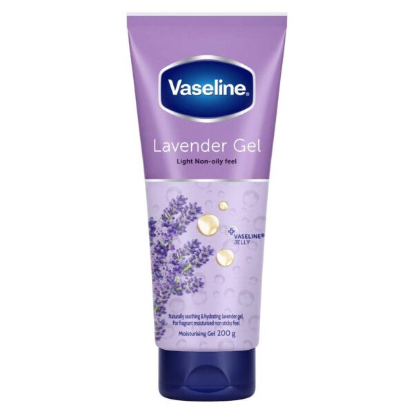 Vaseline Lavender non-sticky moisturizing gel, Normal Skin Types - 200 gm For brighter skin, hydrated and moisturised skin