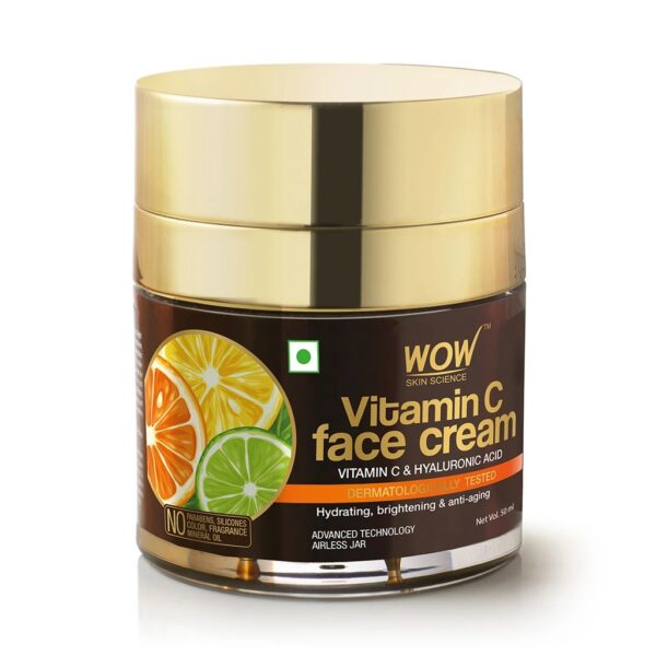 WOW Skin Science Vitamin C Face Cream For Radiant Skin- Oil Free, Quick Absorbing - For All Skin Types - 50 ml